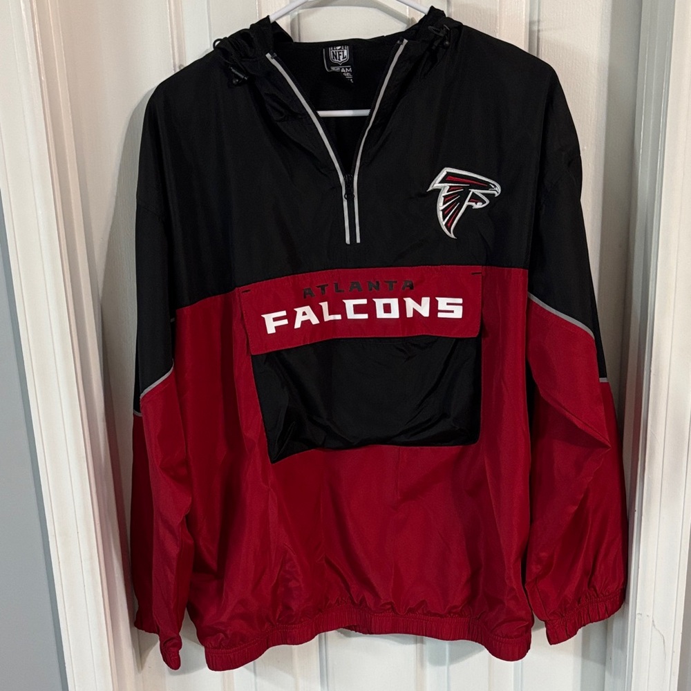 Atlanta Falcons Black and Red Windbreaker